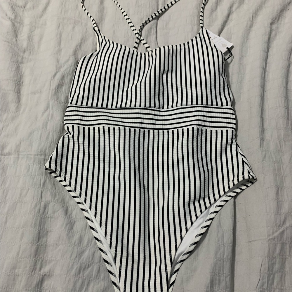 NWT striped bathing suit
